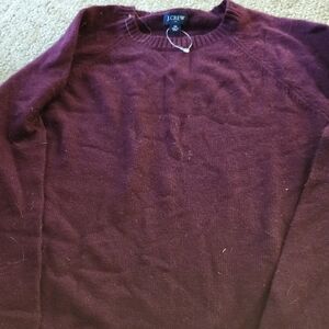 J. Crew Womans Deep Maroon Crewneck Sweater Medium